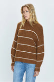 Carlen Sweater - Carmel White Stripe