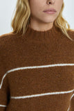 Carlen Sweater - Carmel White Stripe