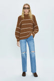 Carlen Sweater - Carmel White Stripe