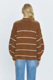 Carlen Sweater - Carmel White Stripe