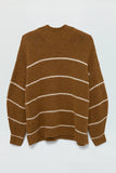 Carlen Sweater - Carmel White Stripe