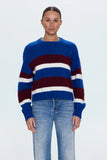 Adina Sweater - Azure Claret Stripe