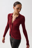 Korey Cardigan in Barolo, side view