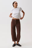 Sabrina Curved Utility Pant in Lindt, styled