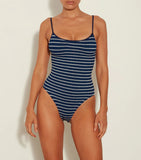 Pamela One Piece - Navy/White Stripe