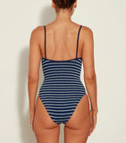 Pamela One Piece - Navy/White Stripe