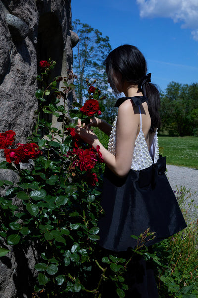 Pearly Bow Mini Dress