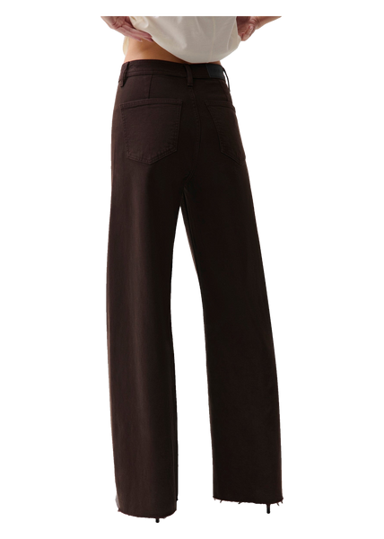 Penny High Rise Wide Leg Jean in Mocha, back view