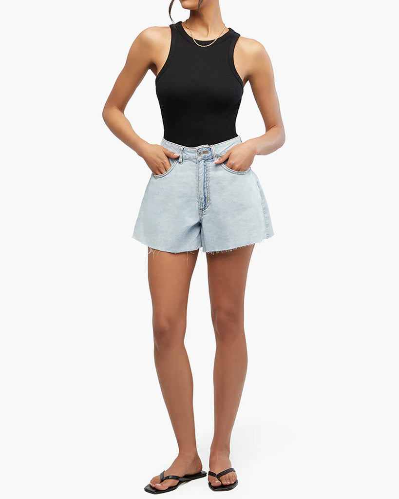 WeWoreWhat Flare Bell Short - Light Wash | VIDA MOULIN WeWoreWhat Flare Bell Short - Light Wash | VIDA MOULIN