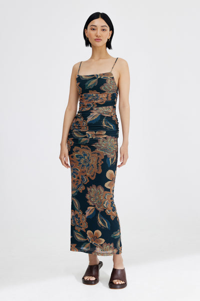 Verona Dress - Gold Tapestry