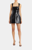 Bethany Skort Romper - Black Leather