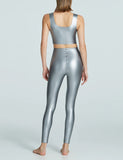 Faux Leather Legging - Platinum