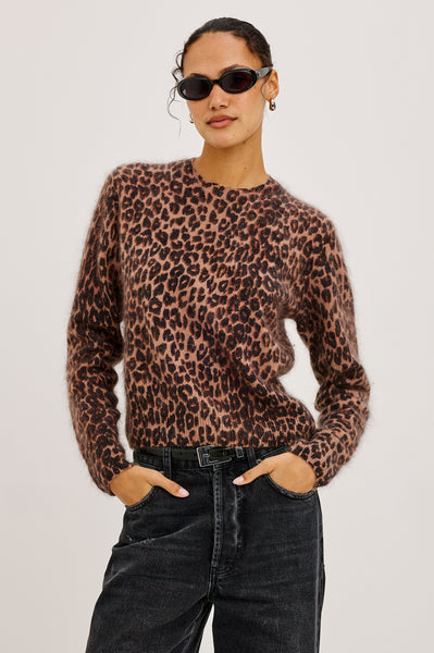 Sofia Sweater in Brown Nala, front detail