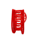 Paisley Heart Claw Clip - Red