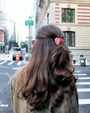 Paisley Heart Claw Clip - Red