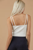 Cara Double Strap Cami - White