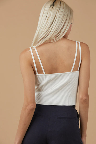 Cara Double Strap Cami - White