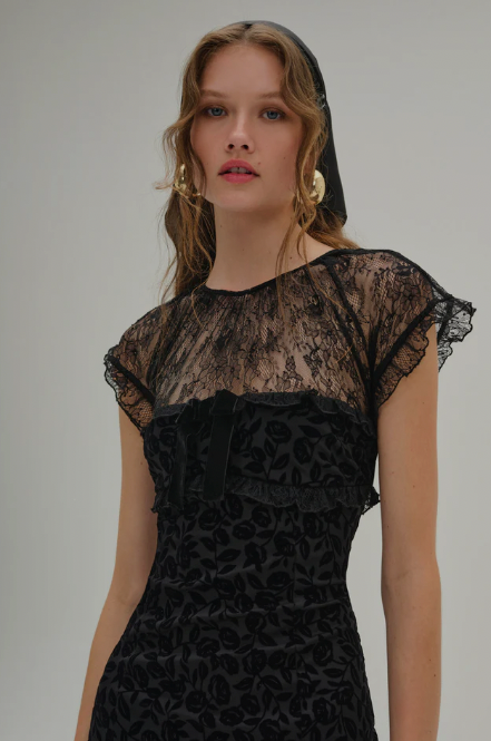 For Love & Lemons Midnight Velvet Mini Dress | VIDA MOULIN For Love & Lemons Midnight Velvet Mini Dress | VIDA MOULIN