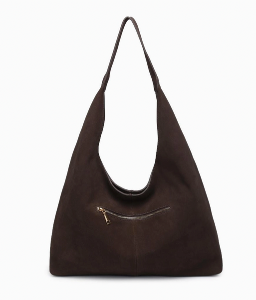 Slouch Chocolate Suede Bag