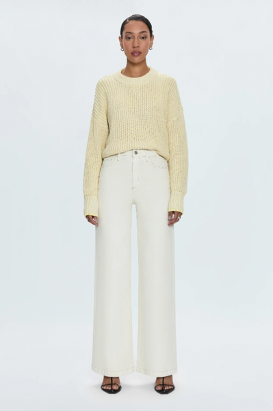 Lana High Rise Pant - Ecru