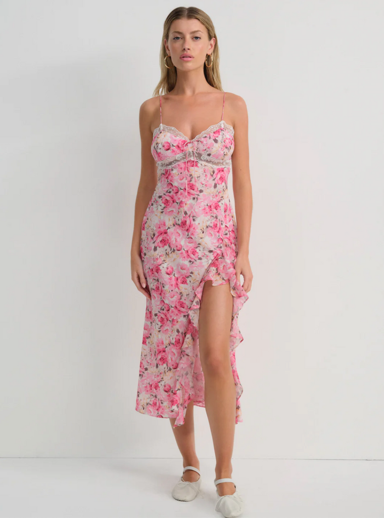 for love and lemons midi dress For Love & Lemons Angelina Midi Dress