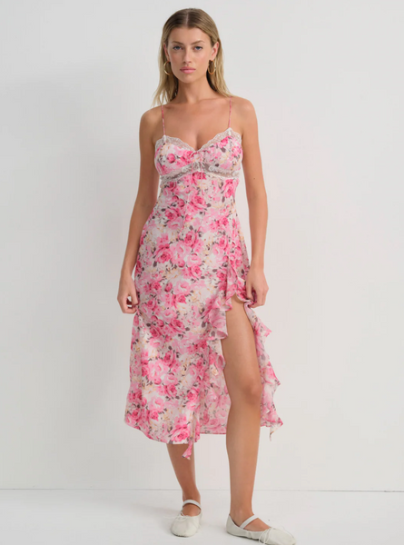 angelina midi dress Damson Madder Angelina Midi Dress in Blue