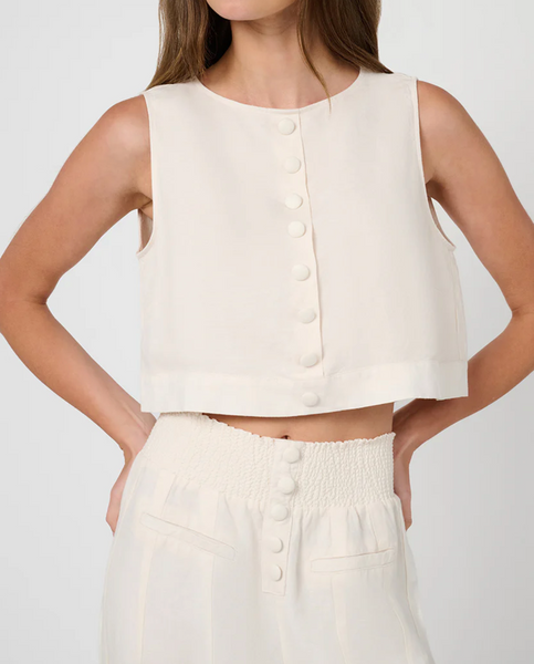 Boxy Linen Boatneck Top