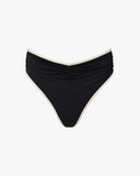 High Rise Ruched Bottom - Dark Navy/Off White