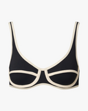 Scoop Underwire Top - Dark Navy/Off White