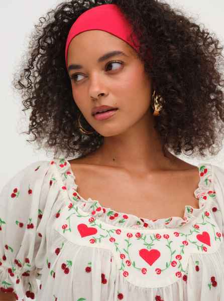 Beaded Cherries Slip Dress