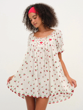 Beaded Cherries Slip Dress