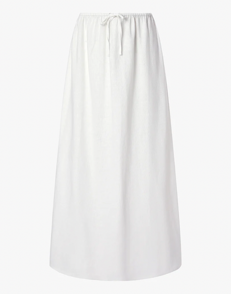 Tie Waist Linen Skirt