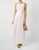 Tie Waist Linen Skirt