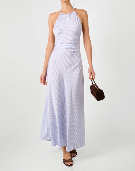 Halter Tie Neck Maxi Dress
