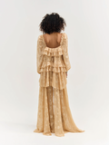 Colette Satin Burnout Maxi Dress