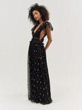 Poppy Pleated Lace Maxi