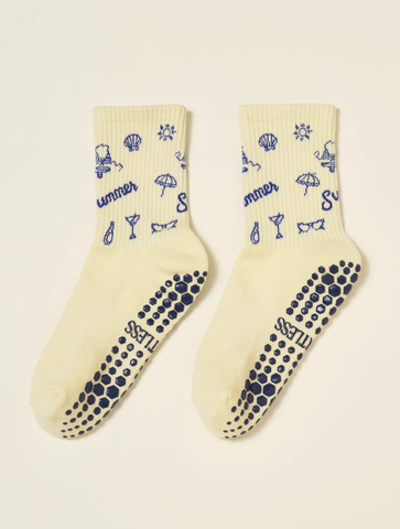 Vintage Summer Pilates Socks