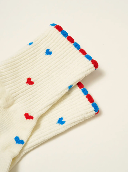 Patriotic Hearts Pilates Socks
