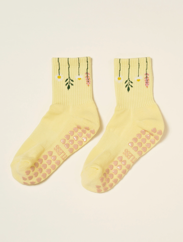 Flower Stems Pilates Socks