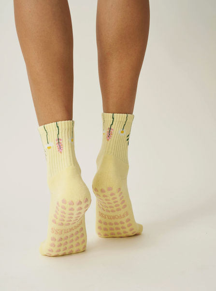 Flower Stems Pilates Socks