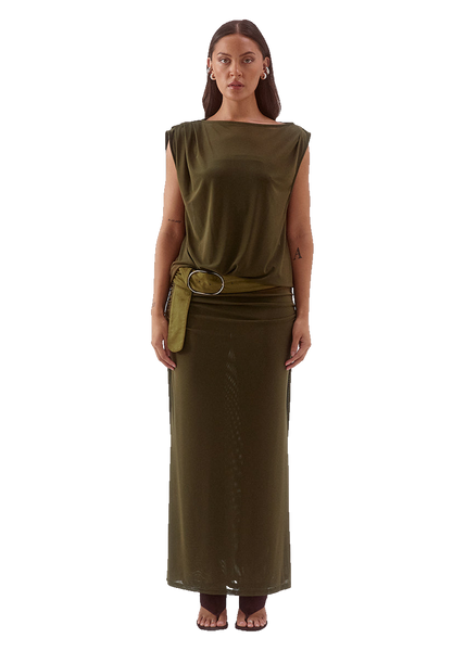 Selen Dress in Olive