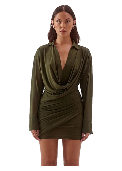 Selen Dress in Olive