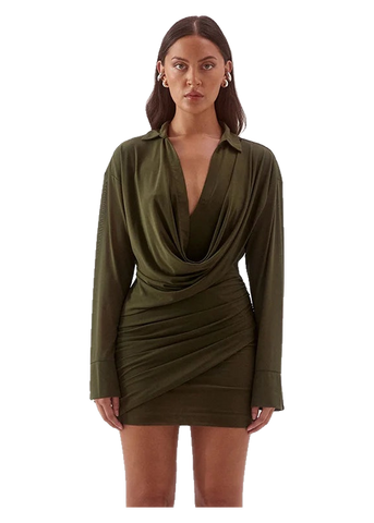 Selen Dress in Olive