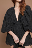 Alicia Romper - Black Eyelet