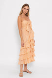 Ilanila Midi Dress - Peach Sequins