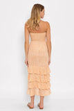 Ilanila Midi Dress - Peach Sequins
