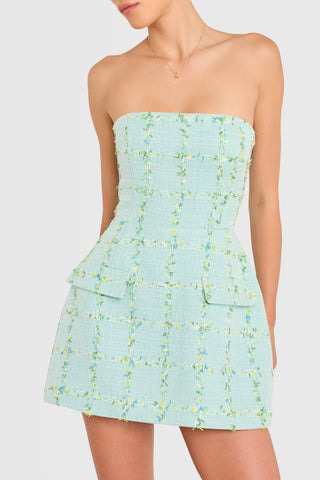 Bethany Skort Romper - Strapless Blue (PRE-ORDER)