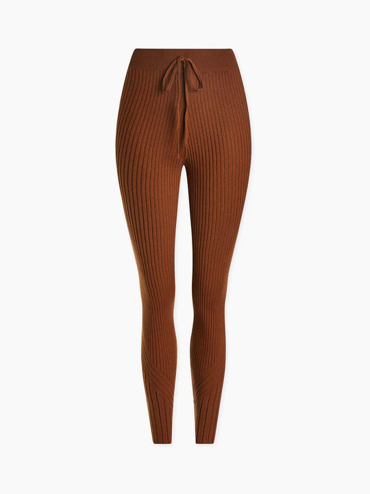 Varley Mocado Rib Knit Legging - Tortoise Shell