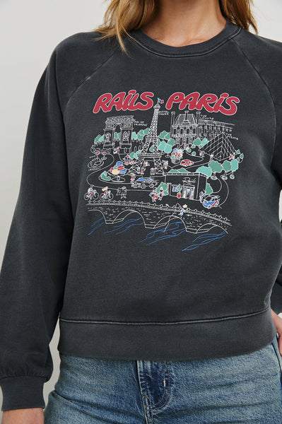 Vintage Raglan Paris Sweater