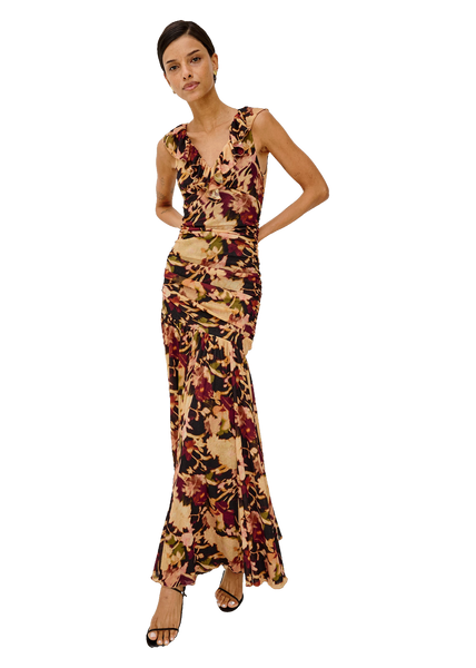 Veda Dress in Dark Flora